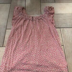 Marc Jacobs L Peach Ruffle Sleeves